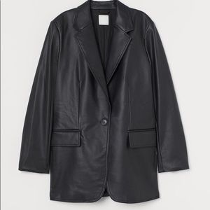 H&M Faux Leather Blazer